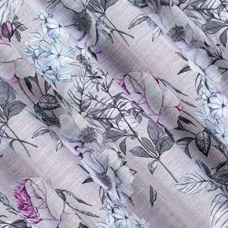 Zasłona gotowa na taśmie HONEY 140x270 Eurofirany beżowy/fioletowy