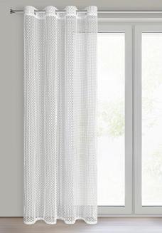 Firana gotowa na przelotkach MIRELLA 140x250 Eurofirany biały