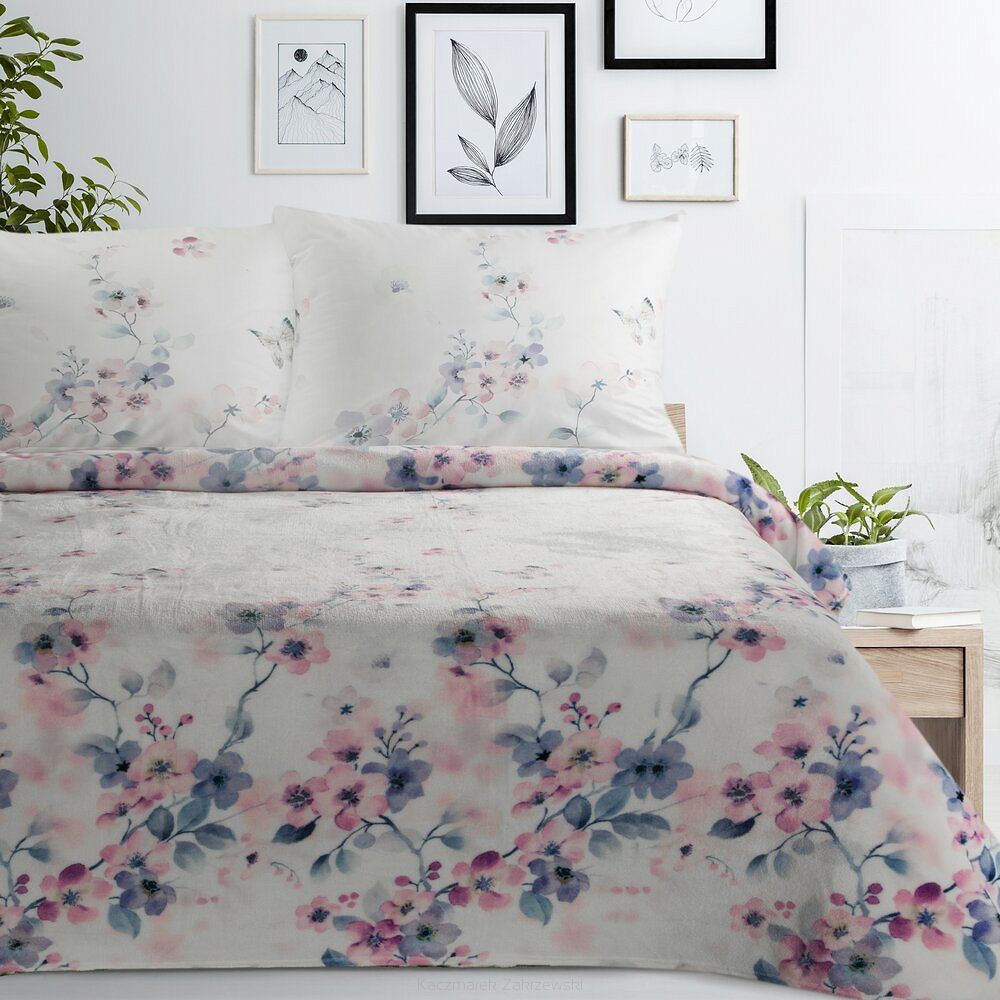 Koc narzuta FLORA 150x200 Eurofirany biały