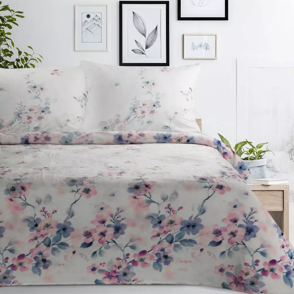 Koc narzuta FLORA 150x200 Eurofirany biały