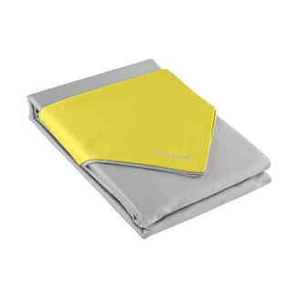 Pościel satynowa NOVA 155x220 Eurofirany jasnoszary/żółty