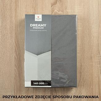 Prześcieradło jersey z gumką 120x200 DREAMY PREMIUM szarozielone