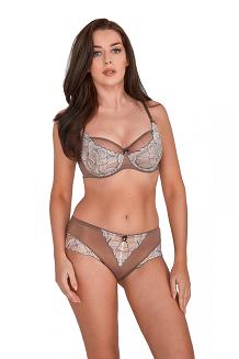 Biustonosz z koronką Soft Kornelia 005 miękki szary brązowy