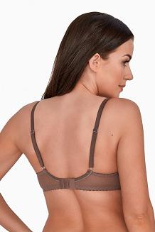 Biustonosz z koronką Soft Kornelia 005 miękki szary brązowy