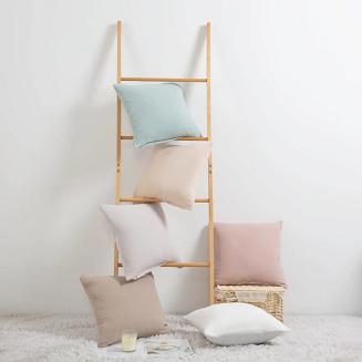 Poszewka bawełniana muślinowa 40x40 ciemnobeżowa