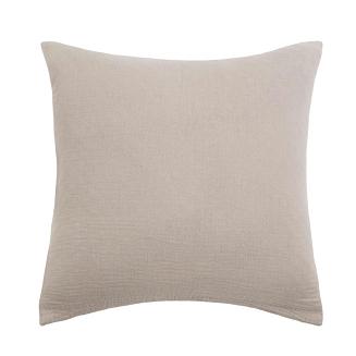 Poszewka bawełniana muślinowa 40x40 ciemnobeżowa