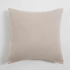 Poszewka bawełniana muślinowa 40x40 ciemnobeżowa