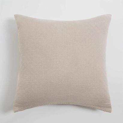 Poszewka bawełniana muślinowa 40x40 ciemnobeżowa