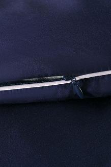 Poszewka bambusowa 70x80 granatowa z białą bizą