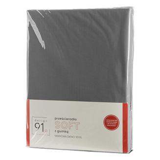 Prześcieradło SOFT 180x200x30 Design91 stalowy