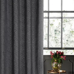 Zasłona gotowa na przelotkach ZAS 140x250 Pierre Cardin Eurofirany czarny