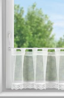 Firana gotowa na szelkach SUZAN 150x40 Eurofirany biały