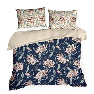 Pościel satynowa NIKA 200x220 Eurofirany granatowy