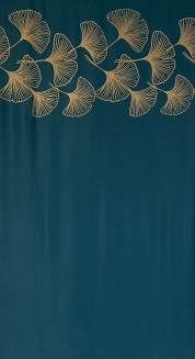 Zasłona gotowa na przelotkach HARMONY 140x250 Eurofirany ciemnoturkusowy/złoty