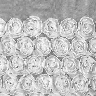 Zasłona gotowa na taśmie ROSES 140x270 Eva Minge Eurofirany biały
