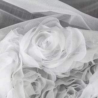 Zasłona gotowa na taśmie ROSES 140x270 Eva Minge Eurofirany biały