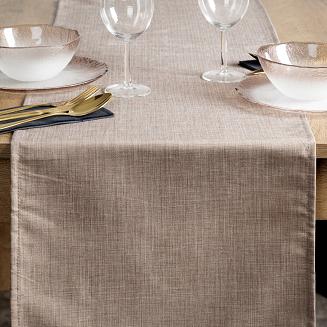 Bieżnik dekoracyjny wodoodporny KATE 40x140 Eurofirany beżowy strukturalna faktura