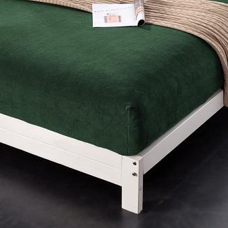 Prześcieradło polarowe z gumką MIŚ 200x220 butelkowa zieleń