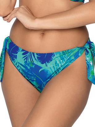 Strój kąpielowy dół majtki figi tanga Malaita 023 niebieskie liście