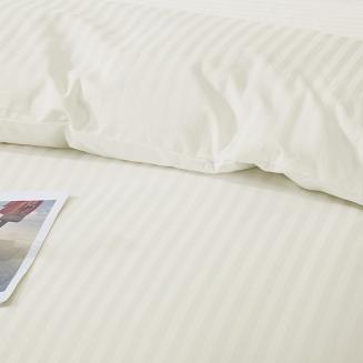 Komplet pościeli adamaszek satyna bawełniana 140x200 ecru