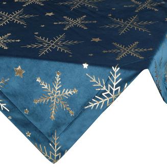 Obrus świąteczny 85x85 Eurofirany granatowy
