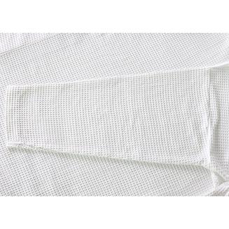 Bawełniany Szlafrok Kimono Gofer Wafel Uniseks Biały