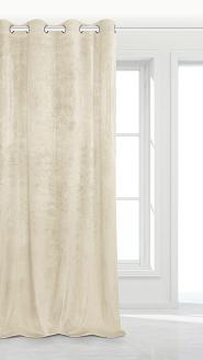 Kremowa Zasłona Welurowa 140x250 Velvet Soft