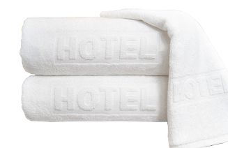 Ręcznik hotelowy Frotex Baden-Baden 70x140 biały z napisem HOTEL