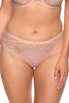 Figi damskie z koronką i tiulem Marleen 1293 różowe