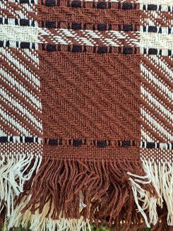 Komplet dekoracyjny narzuta 170x205 + 2*60x170 czekoladowa krata
