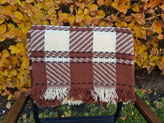 Komplet dekoracyjny narzuta 170x205 + 2*60x170 czekoladowa krata