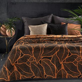 Koc narzuta AKRYL 150x200 Eurofirany czarny/rudy