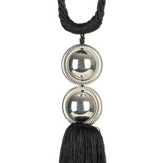 Sznur dekoracyjny do zasłon NAOMI czarny