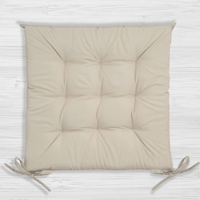 Poduszka na krzesło wodoodporna GARDEN 40x40x5 ogrodowa pikowana kremowa