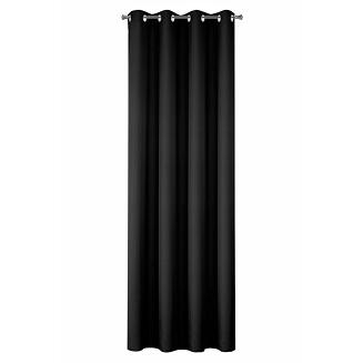 Zasłona gotowa na przelotkach RITA 140x250 Eurofirany czarny