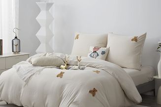 Beżowa Pościel w Misie 160x200 Cuty Misie