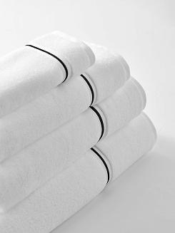 Ręcznik bawełniany LIBRE 50x90 biały z czarną bizą