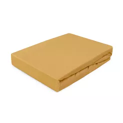 Prześcieradło jersey z gumką 160x200 Darymex musztardowe