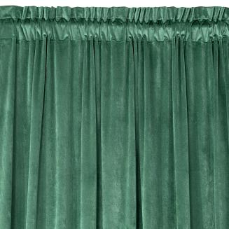 Zasłona gotowa na taśmie MELANIE 140x270 Eurofirany ciemnozielona