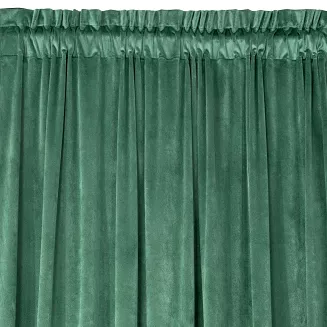 Zasłona gotowa na taśmie MELANIE 140x270 Eurofirany ciemnozielona