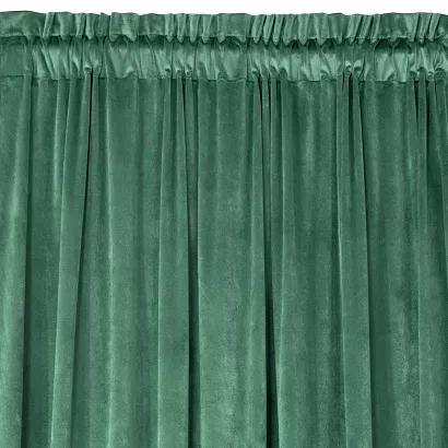 Zasłona gotowa na taśmie MELANIE 140x270 Eurofirany ciemnozielona