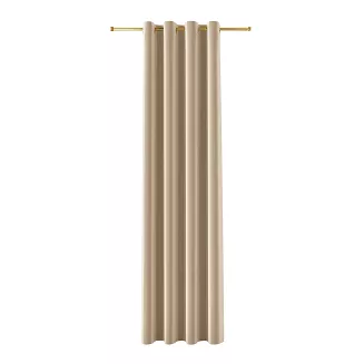 Zasłona gotowa na przelotkach BLACKOUT VELVET 140x230 jasnobeżowa