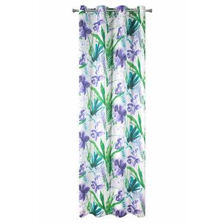 Zasłona gotowa na przelotkach ARIANNA 140x250 Eurofirany fiolet/zieleń