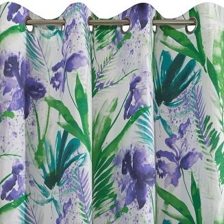 Zasłona gotowa na przelotkach ARIANNA 140x250 Eurofirany fiolet/zieleń