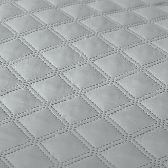 Narzuta dekoracyjna POMPOO 220x240 pikowana z pomponami szara