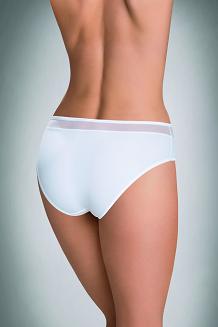 Figi damskie z tiulową wstawką Bella białe