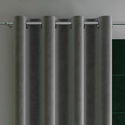 Zasłona gotowa na przelotkach VELVI 140x250 antracytowa