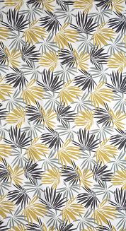 Zasłona gotowa na przelotkach ELINA 140x250 Design91 biały/musztardowy