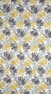 Zasłona gotowa na przelotkach ELINA 140x250 Design91 biały/musztardowy