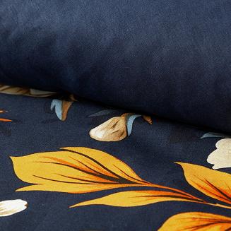 Pościel bawełniana FIORA 220x200 Eurofirany granatowy